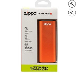 Zippo orange HeatBank 6 Rechargeable Hand Warmer & Power Bank